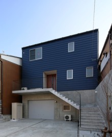 木造とRCの混構造の住宅です。