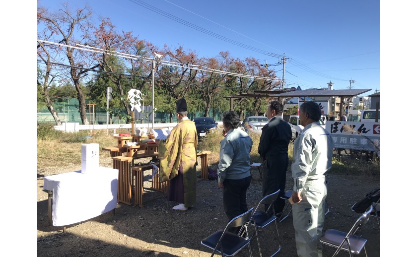 三建塗装工業(株)様 地鎮祭を執り行いました。